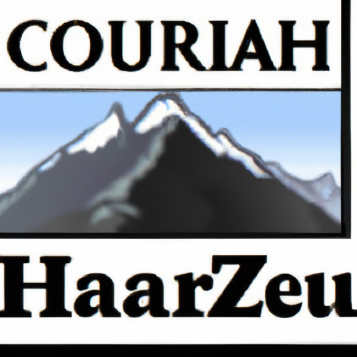 Create an icon for a website called Harburz content creators. The only word that should be big, bold and capitalized is Harburz. content creators should be small and barely seeable. Use a mountain for the word A in HARBURZ.