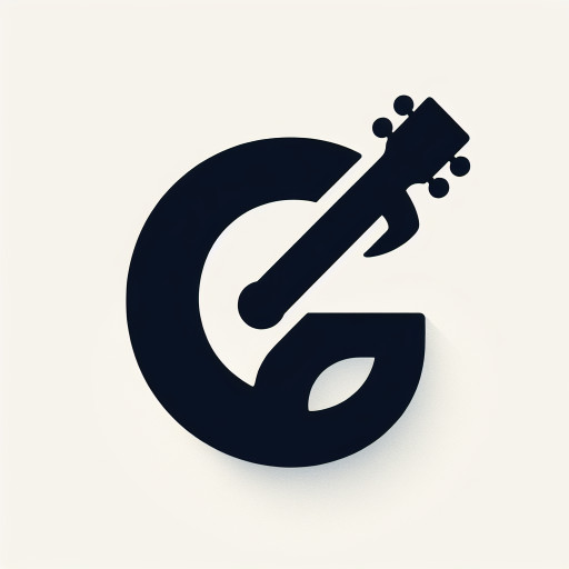 Create a simple icon of a G which has some feature of a guitar. Don't make it crazy, it should be simple as I want to use it as a favicon.