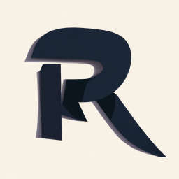 elegant and fancy letter R A F