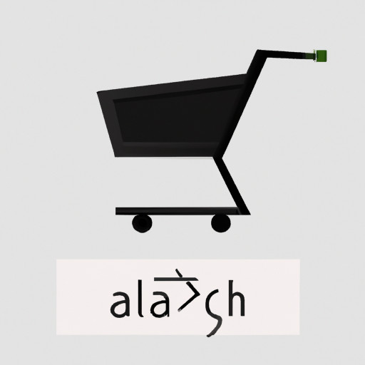 a shopping cart with no background minimalistic for a roblox game  with the word متجر written under it