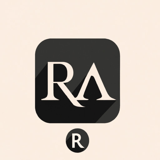 icon with letter RA and simply yet elegant