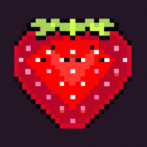 high contrast strawberry