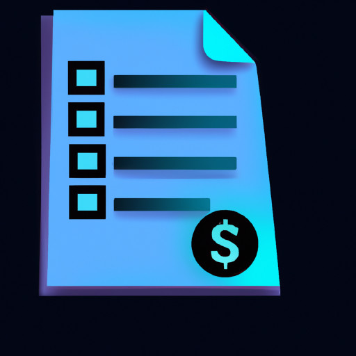 paper with list and money sign