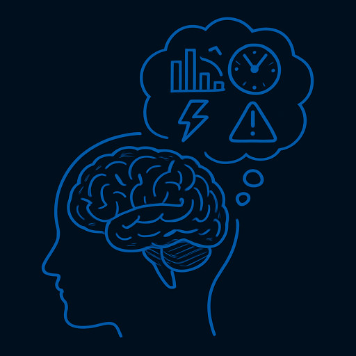 A brain thinking about all the things that are stressful in life