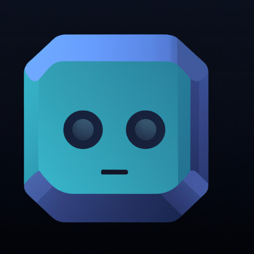 Robot head flat icon on white background.