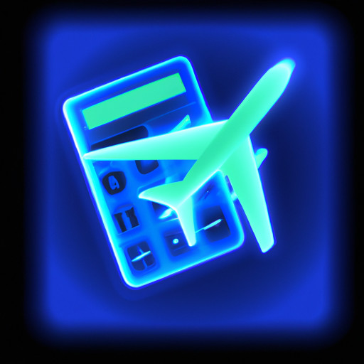 airplane and calculator