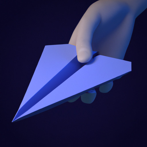 paper plane in hand