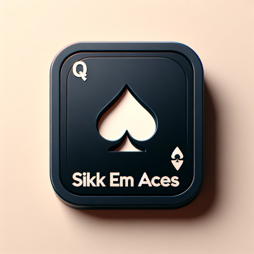 Black Ace with a Q on it and the name SIKK EM ACES 