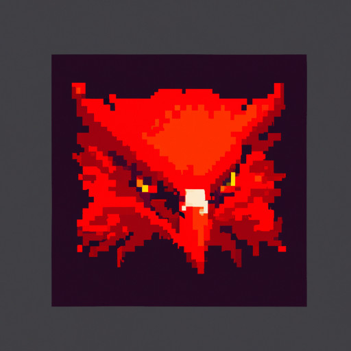 red eagle with back background