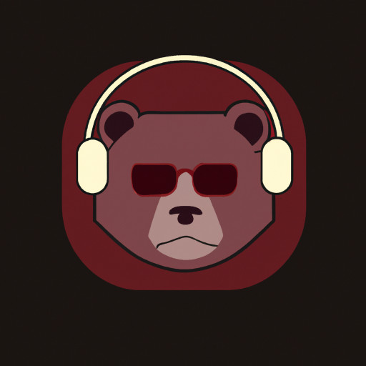 A cool retro music bear