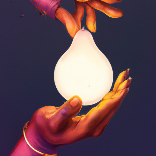 white background Indian girl hand having lamp in the palm