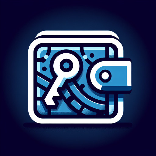 Offline Wallet Signer, with no text and a key on it