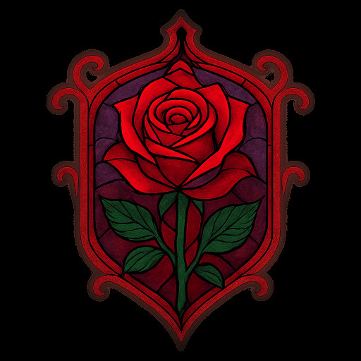 Gothic Bloody Rose crest