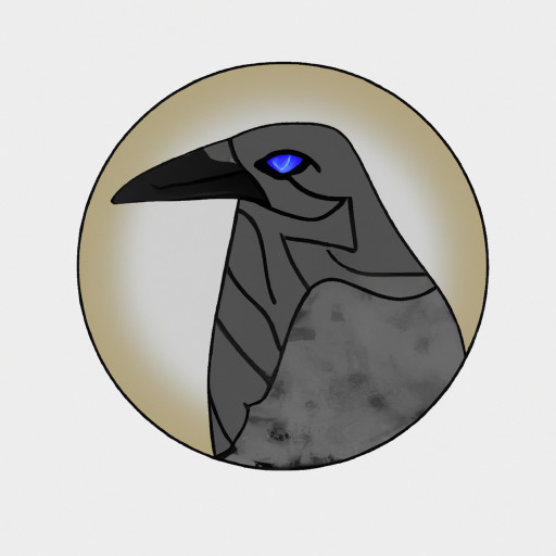 a raven with a patched eye that resembles odin the norse god