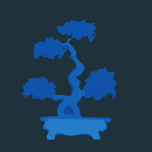 Elegant bonsai tree