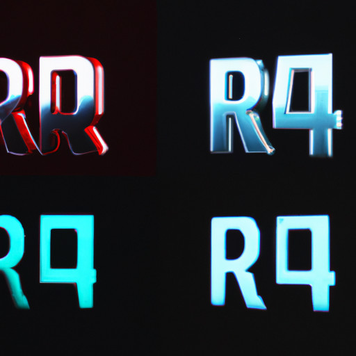 Letter R,Q and numbers 1,2,3,4