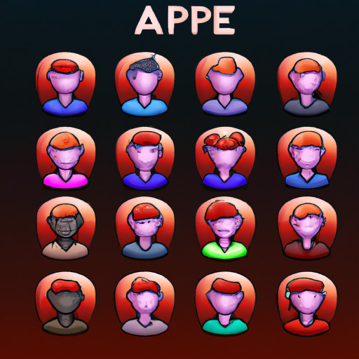 create icons with the same theme for each of this : young men, male, female, colective children, couple 