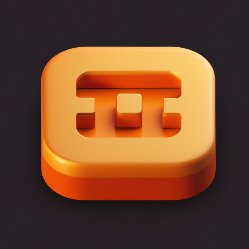 Professional tech friendly flat-style vector icon in vibrant orange theme