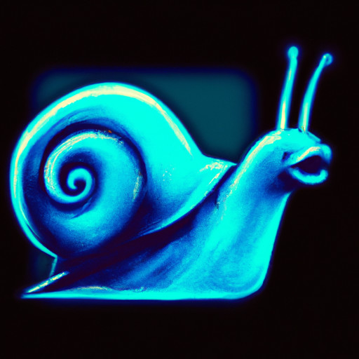 Modry slimak ako ikona pre web s televizormi