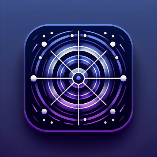 Array of gravity lances focusing beams on a point, concentric ripples distorting space in purple tones