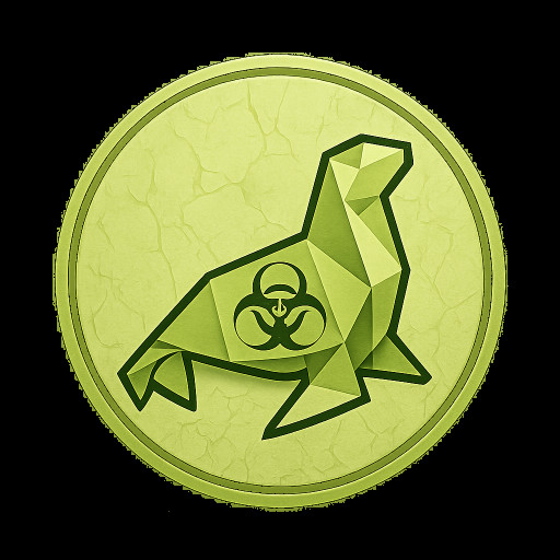 a seal with agreen sickly symbol on it, with marble texture