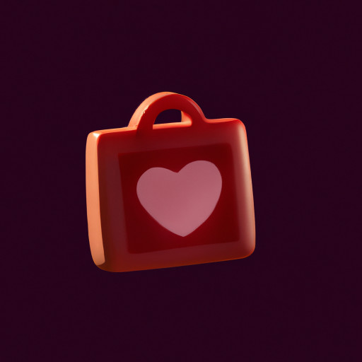 a package with a heart sticker on it