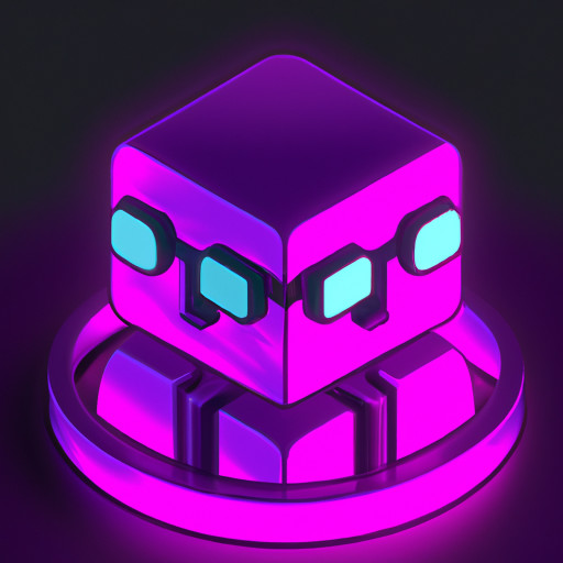 CRYPTOBOTS logo with neon theme