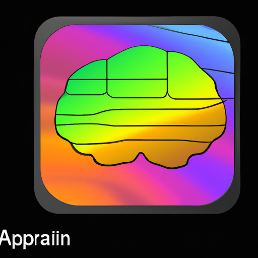 Create a vibrant, modern brain icon with smooth outlines, divided into colorful segments using bright gradients like blue, pink, green, purple, orange, and yellow. Minimalistic, clean, abstract style on a neutral or transparent background.