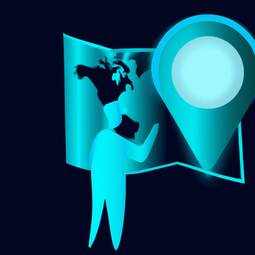 a map or world and a man choosing a correct location on it