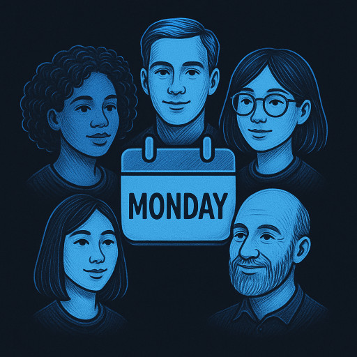  all types of people surrounded around the day Monday