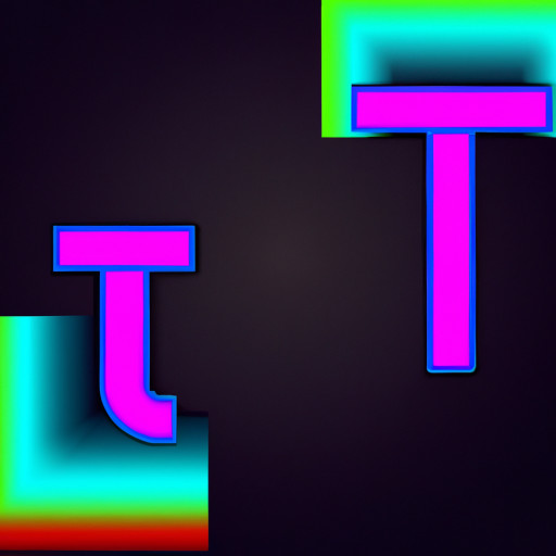 Three letters, "T", "D" and "L" facing eachother