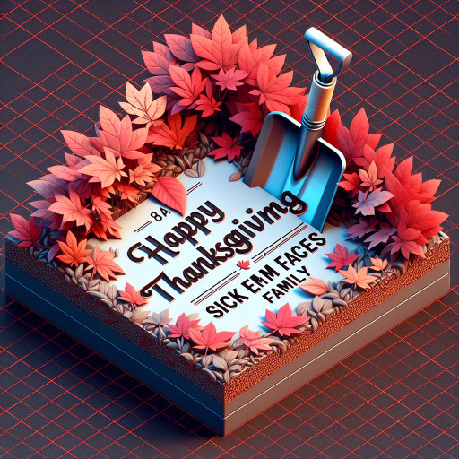 Happy Thanksgiving sick em aces family with the spade fallen leaves yellow