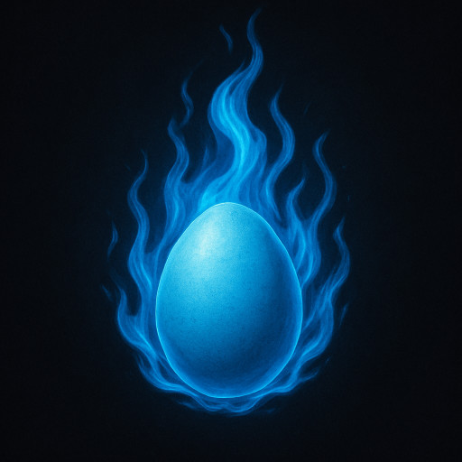 egg in fire