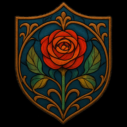 Gothic ornamental Rose Crest