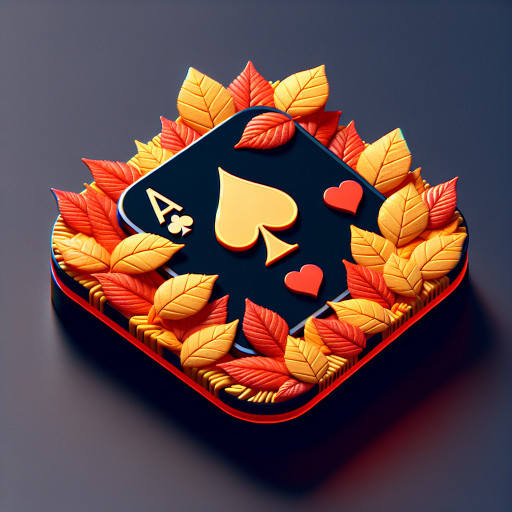 Happy Thanksgiving sick of aces with the spade fallen leaves yellow