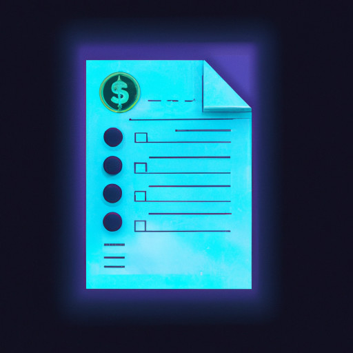 paper with list and money sign