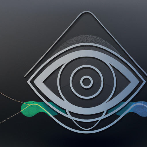 Eye + Shield Motif. minimalist eye shape integrated with shield. eye stylized as radar wave. Arrow/Refresh Symbol. curved arrow looping around the eye/shield. Network Cloud Lines. Subtle interconnected lines at  base. Sharp angles + smooth curves.  