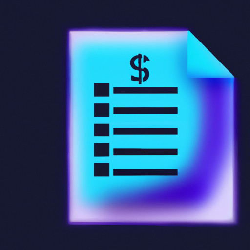paper with list and money sign