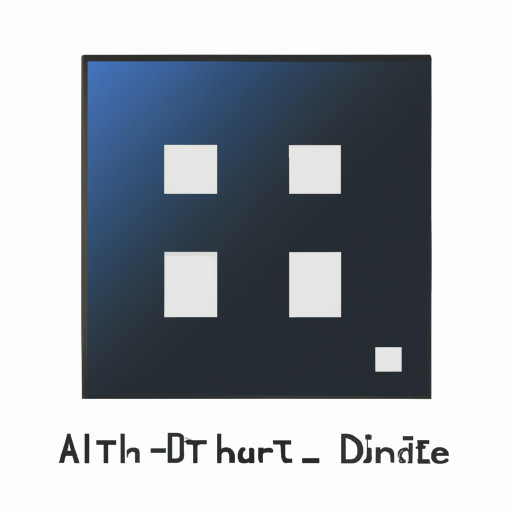 Dark background, blue don't that says ATH centered in the screen