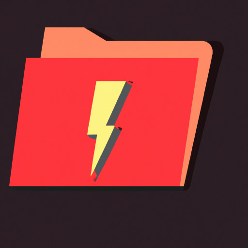 windows folder with lightning bolt