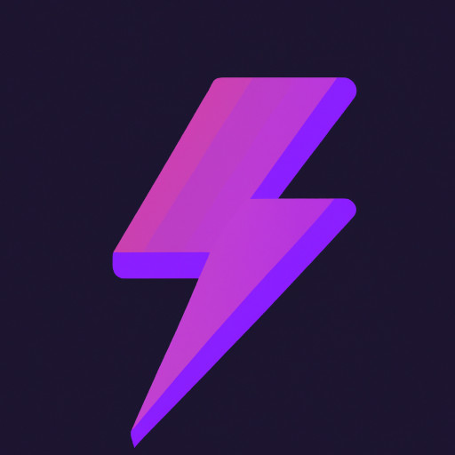 electric bolt, purple filled
