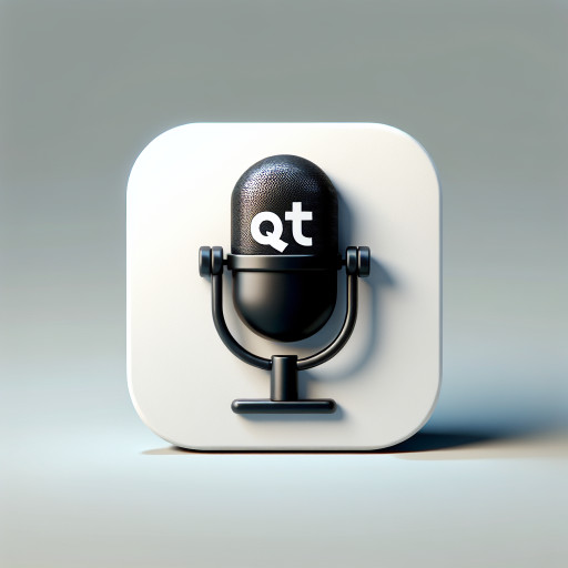 A microphone with QT on it
