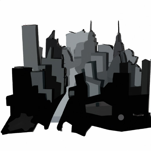 make me a realistic city kind of thing sillhouete black kind of realistic simple but not too simple no background