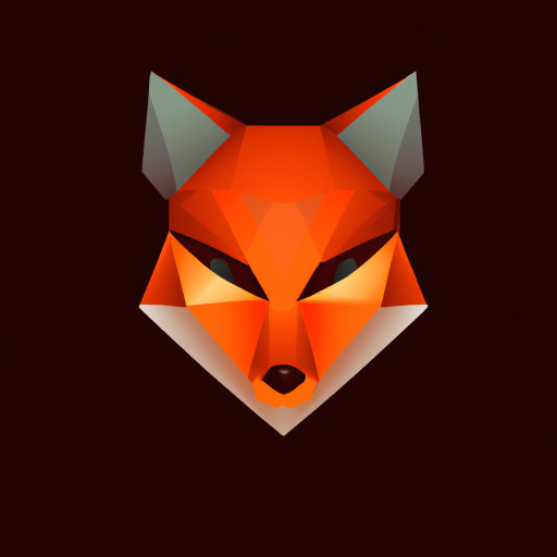 a minimalistic fox head