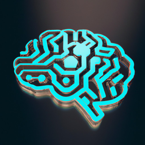 AI brain with circuits