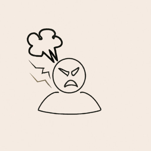 angry man with cloud over top