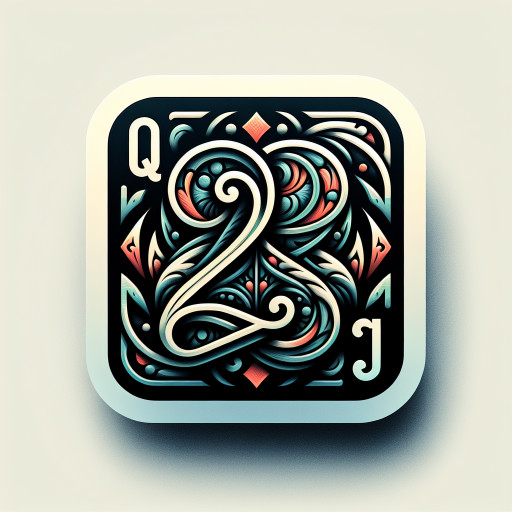 The letter q and the letter T inside of a ace