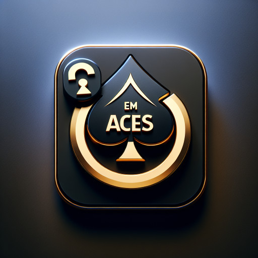 Spade black with SIKK EM ACES written inside with a gold lock