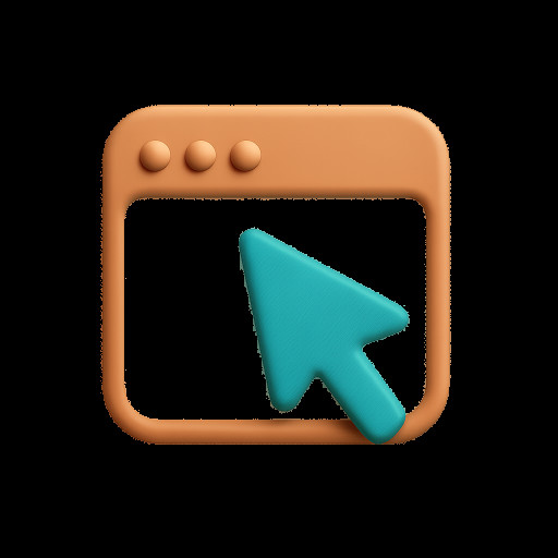 Mouse cursor moving a window. Minimal, modern.