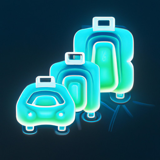 Generate icon of taxi passenger bags airport